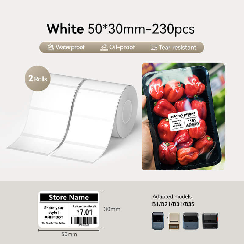 Set de rubans d'étiquettes NIIMBOT pour B21, B1, B3S, K3, K2