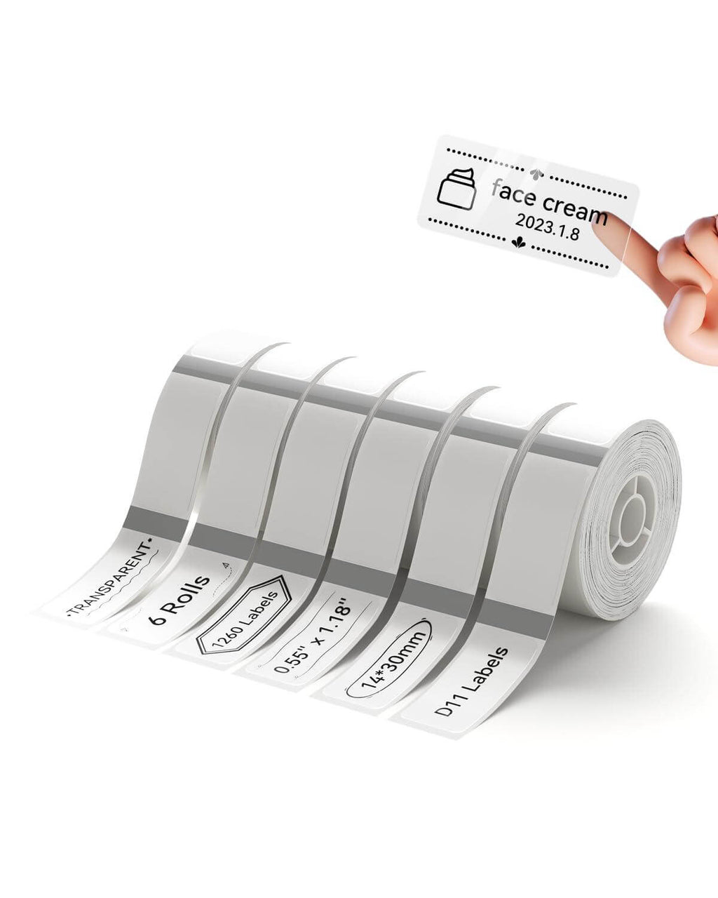 Ruban d'étiquettes transparent NIIMBOT pour D11, D110, D101