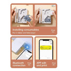 Étiquettes autocollantes blanc pur NIIMBOT, compatibles avec N1