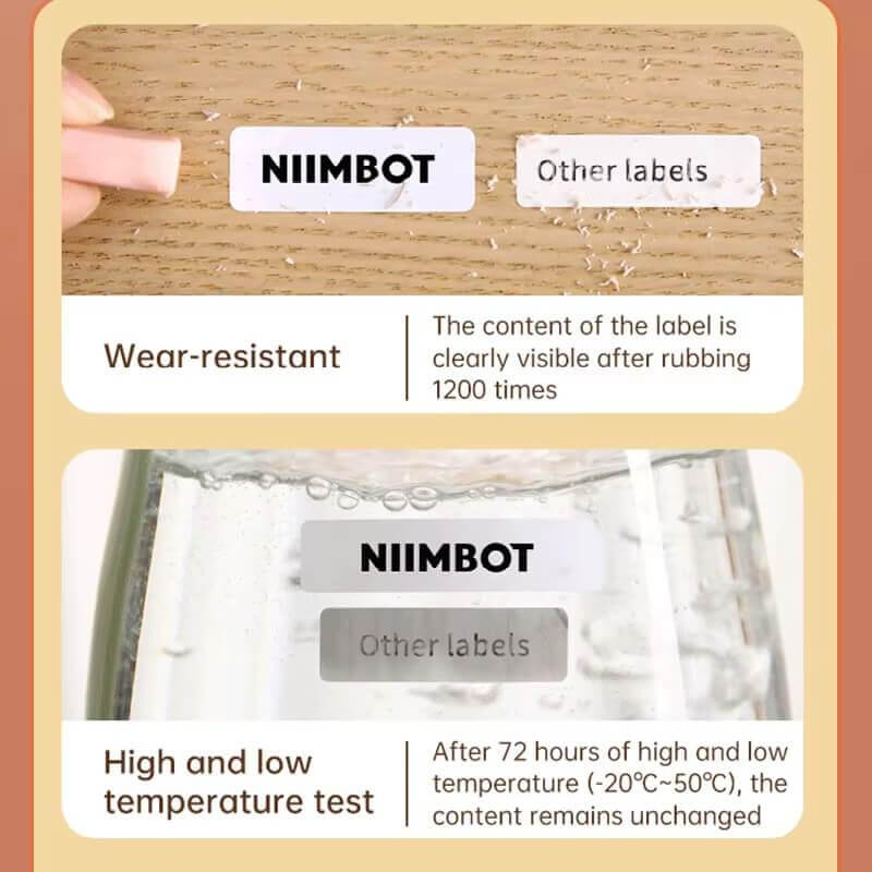 Étiquettes autocollantes blanc pur NIIMBOT, compatibles avec N1