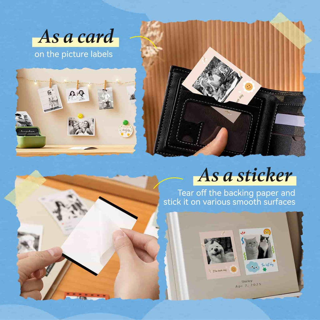 Papier photo et étiquettes rouge noir NIIMBOT uniquement pour B21 Pro/B1 Pro