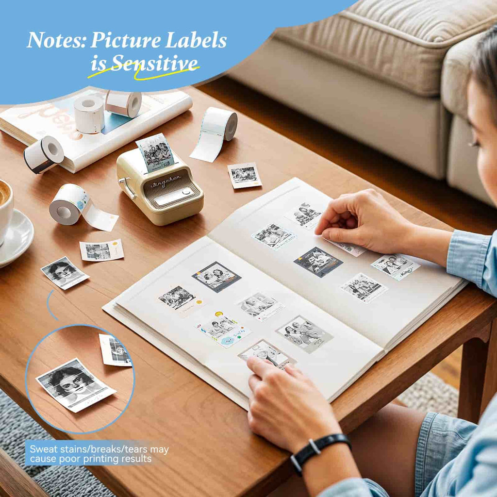 Papier photo et étiquettes rouge noir NIIMBOT uniquement pour B21 Pro/B1 Pro