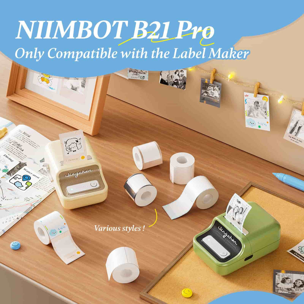 Papier photo et étiquettes rouge noir NIIMBOT uniquement pour B21 Pro/B1 Pro