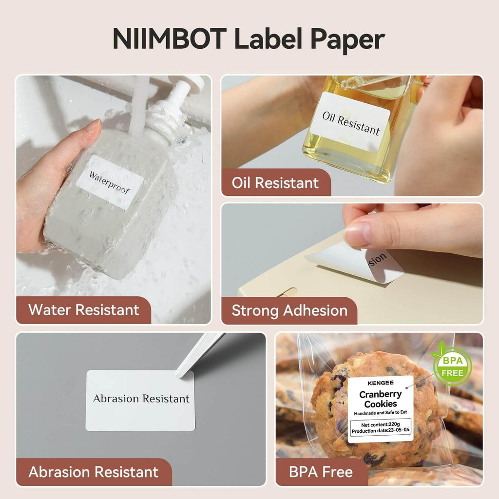 Set de rubans d'étiquettes NIIMBOT – pour B21,B1,B3S,K3,K2