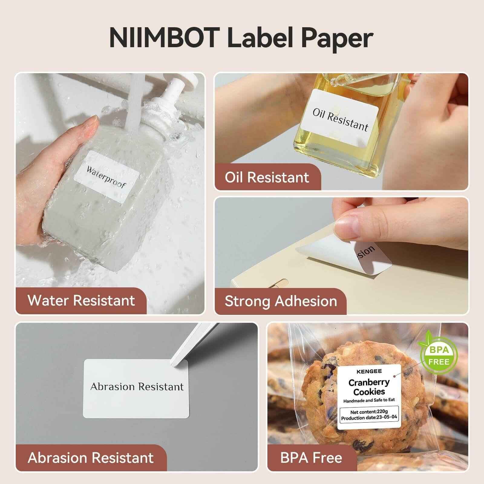 Set de rubans d'étiquettes NIIMBOT – pour B21,B1,B3S,K3,K2