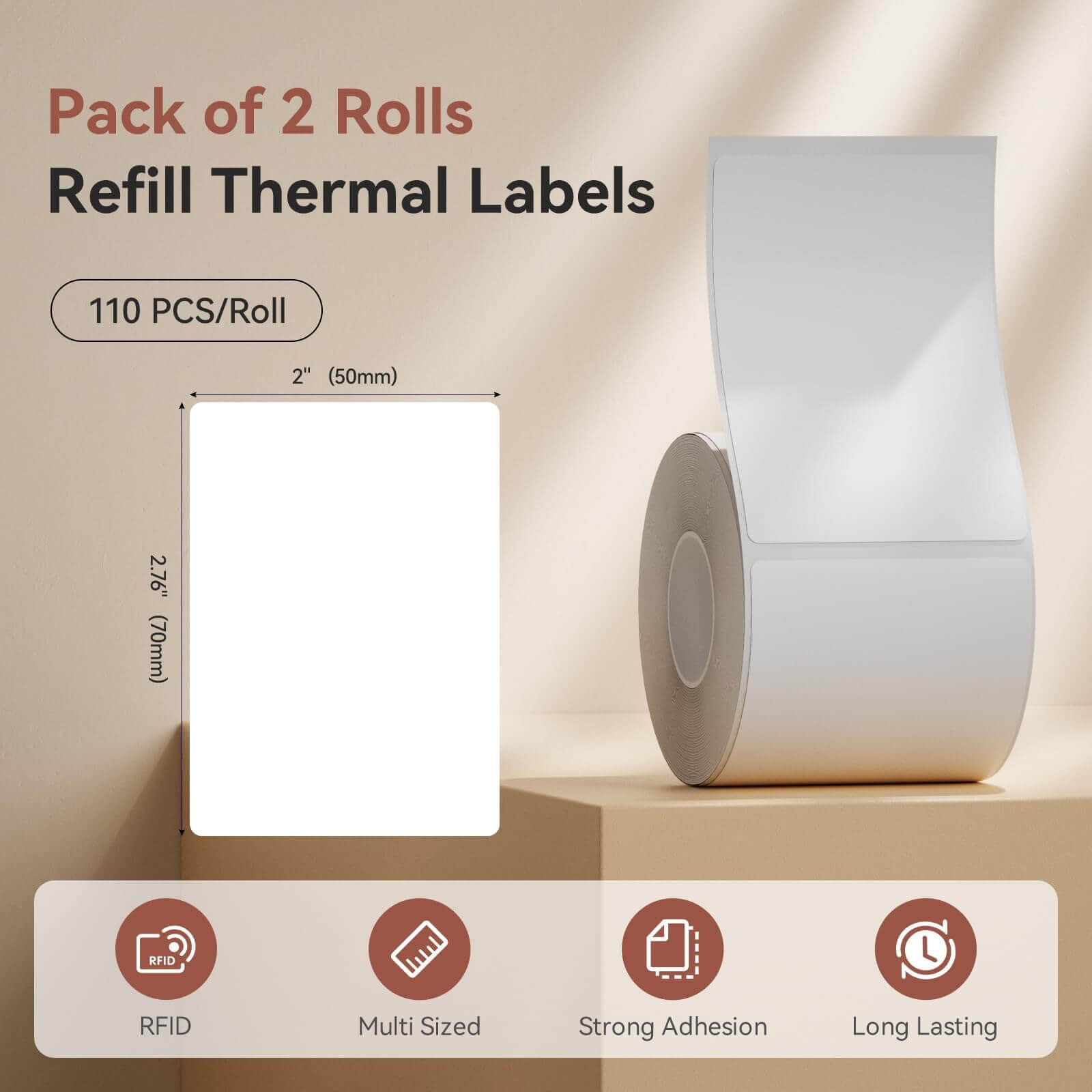 Set de rubans d'étiquettes NIIMBOT – pour B21,B1,B3S,K3,K2