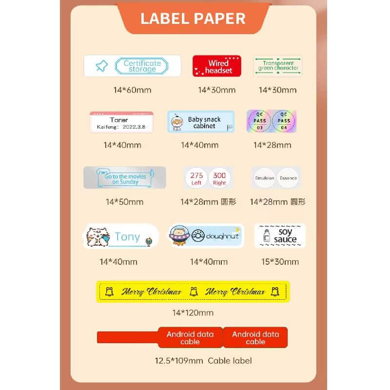 Étiquettes autocollantes blanc pur NIIMBOT, compatibles avec N1