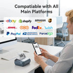 NIIMBOT B4 Imprimante d’étiquettes avec étiquettes imperméables autocollantes, étiqueteuse Bluetooth