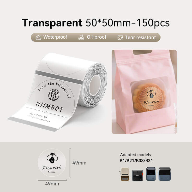 NIIMBOT Ruban d’étiquettes rond pour B21, B1, B3S