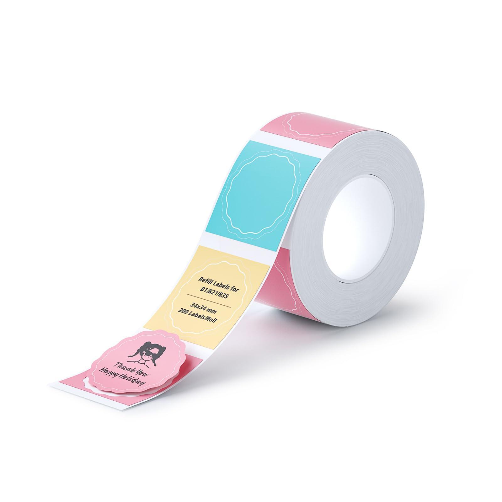 NIIMBOT Ruban d’étiquettes rond pour B21, B1, B3S