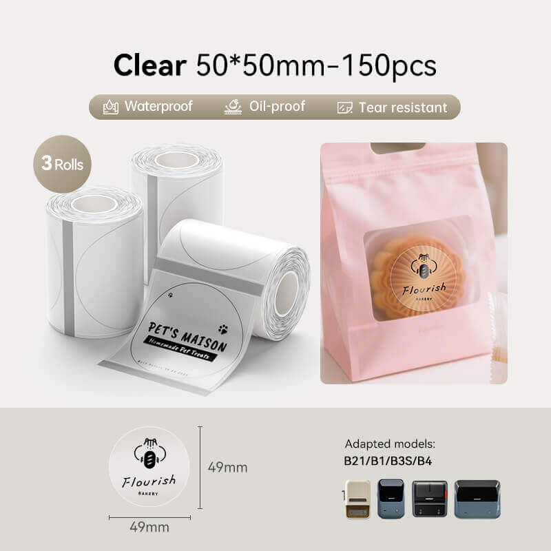 NIIMBOT Ruban d’étiquettes rond pour B21, B1, B3S