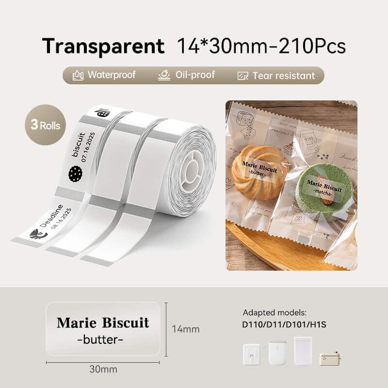 NIIMBOT Set de rubans d’étiquettes pour D11, D110, D101