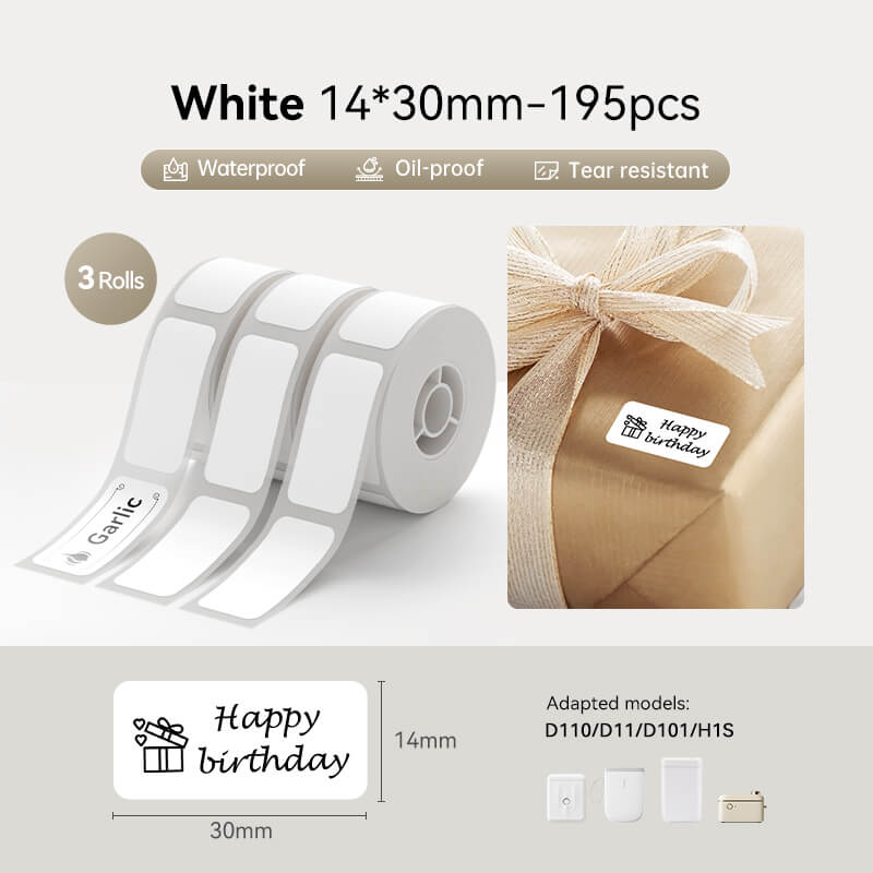 NIIMBOT Ruban d’étiquettes blanc pour D11, D110, D101