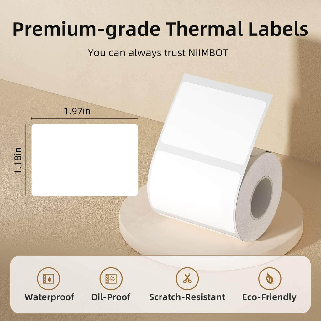 Image principale – Ruban d’étiquettes blanc NIIMBOT pour B21, B1, B3S