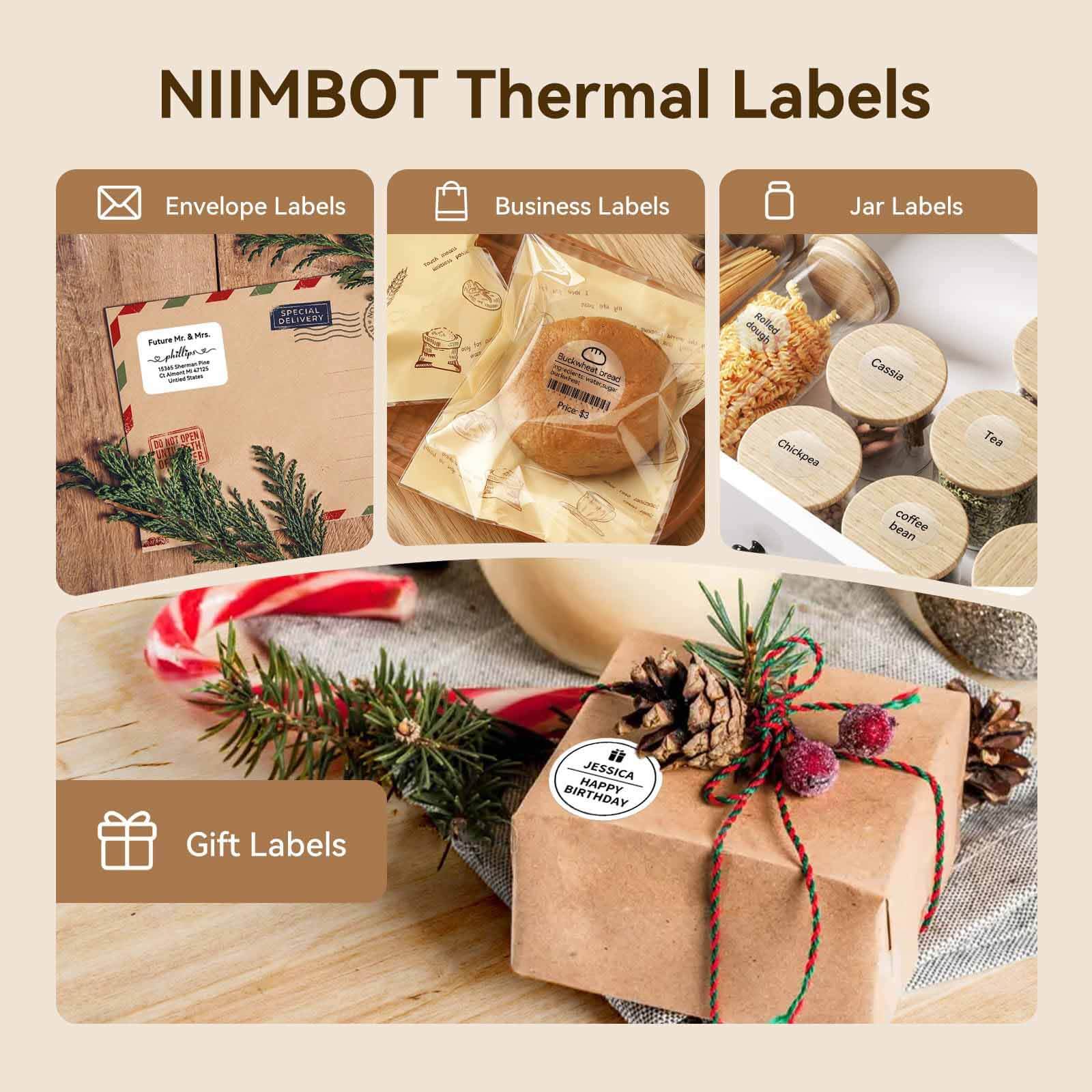 Image principale – Ruban d’étiquettes transparent NIIMBOT pour B21, B1, B3S